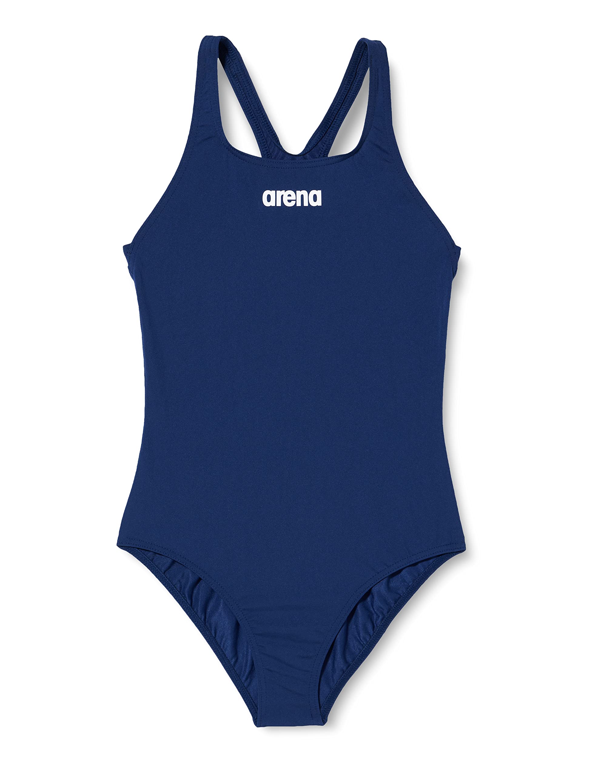 arena Solid Swim Pro Team jednoczęściowy kostium kąpielowy dla dziewcząt, szybkoschnący kostium kąpielowy, sportowy strój kąpielowy z tkaniny arena MaxLife Eco o maksymalnej odporności na chlor,