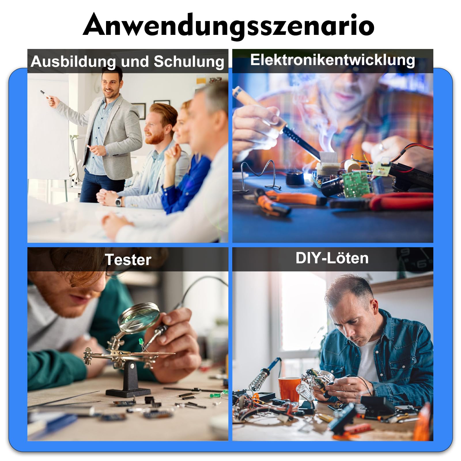PEMENOL DIY Steckbrett Netzteil Löt Bausatz Elektronik Kit 1,5V/3,3V/5V/12V/einstellbares Spannungsausgangsmodul Löten Lernen Labortests, Schulprojekte, technische Anwendungen