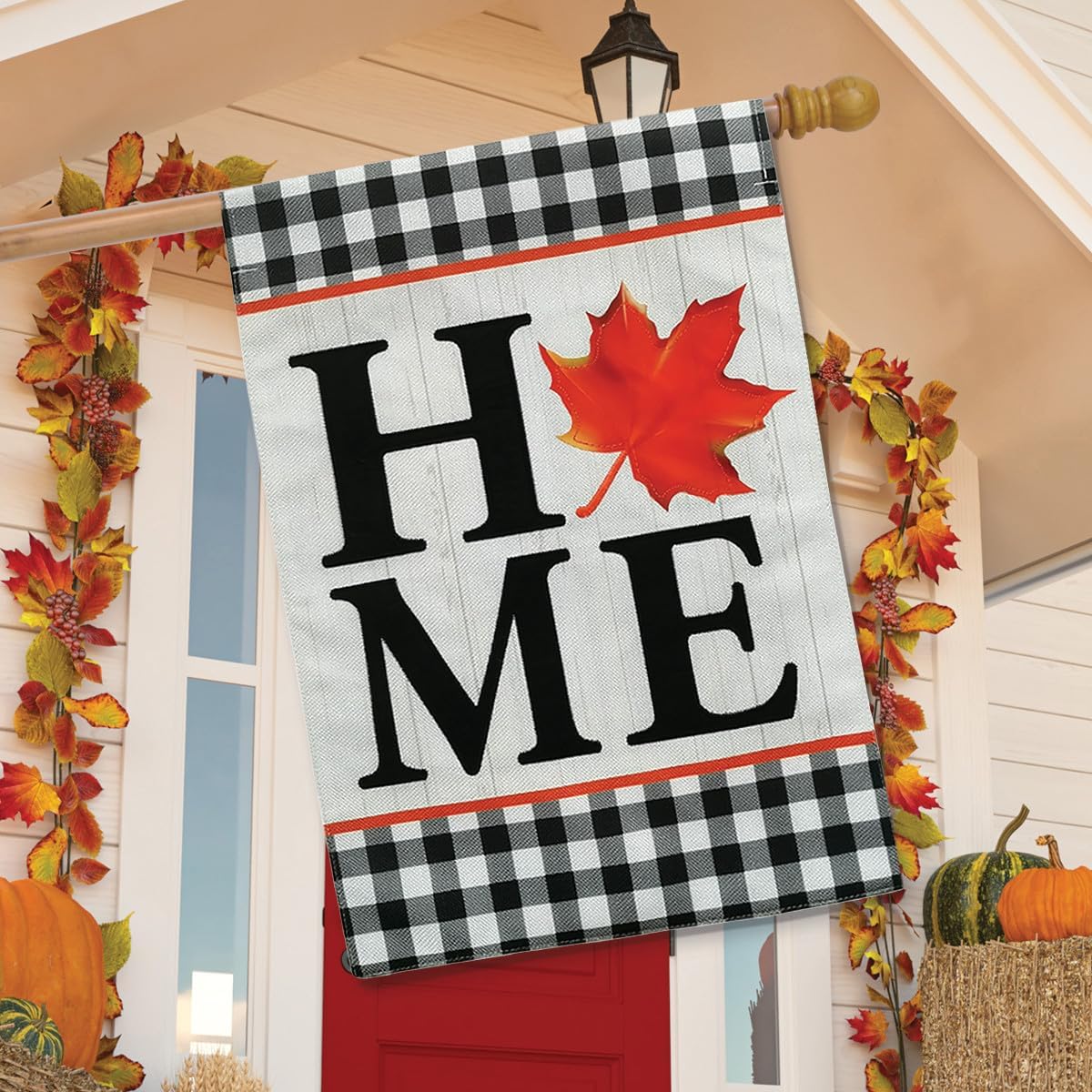 Fall Home Burlap House Flag 40" x 28" Briarwood Lane