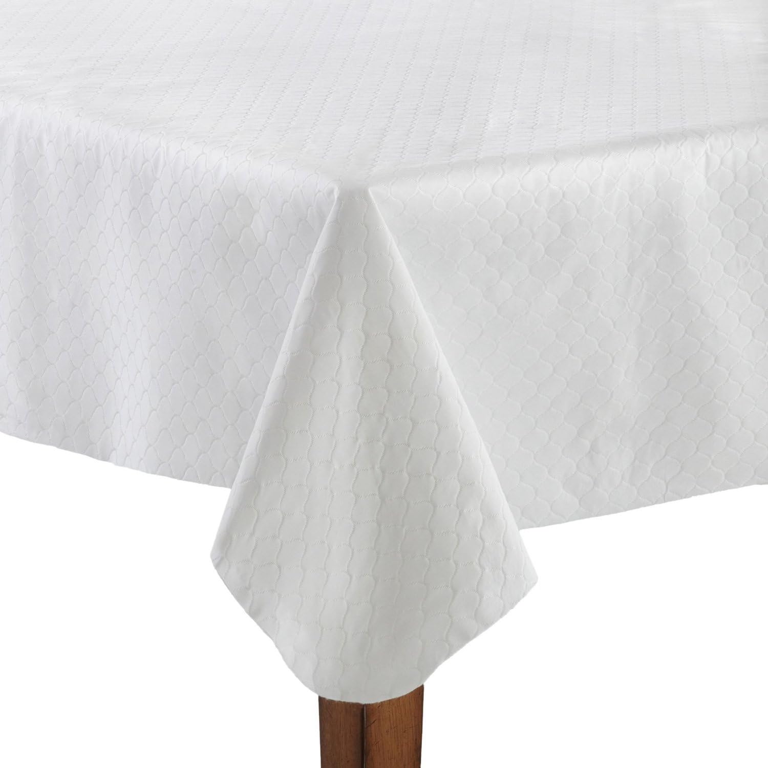 Home Products TABLEPAD-C-8 Heat and Liquid Proof Vinyl Top Polyester Backing Table Pad to Protect your Table Top - Wipes Clean 52 in. x 108 in. - Cut to Fit