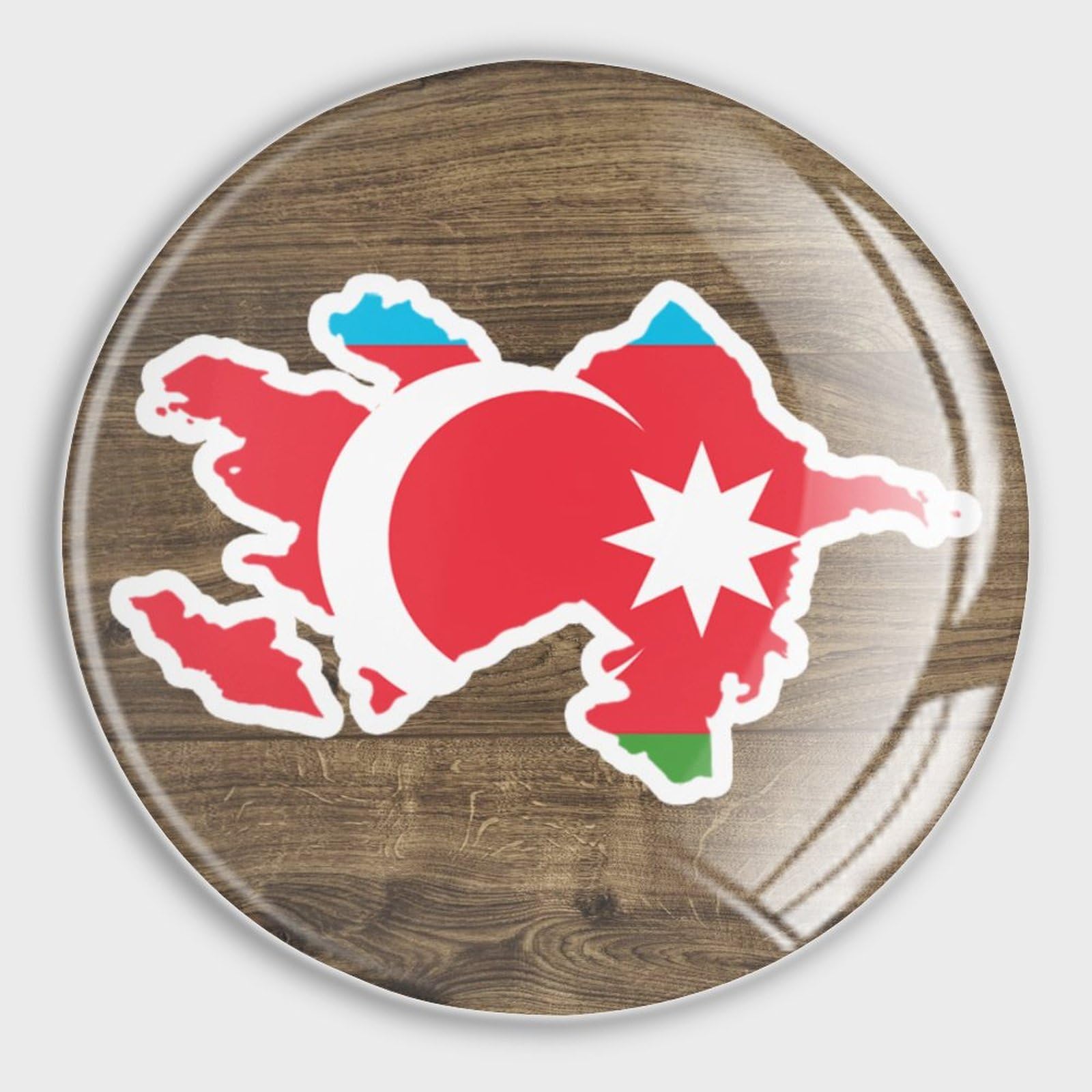 Aimants de réfrigérateur Azerbaïdjan lot de 4 cadeaux originaux en verre pour vos proches