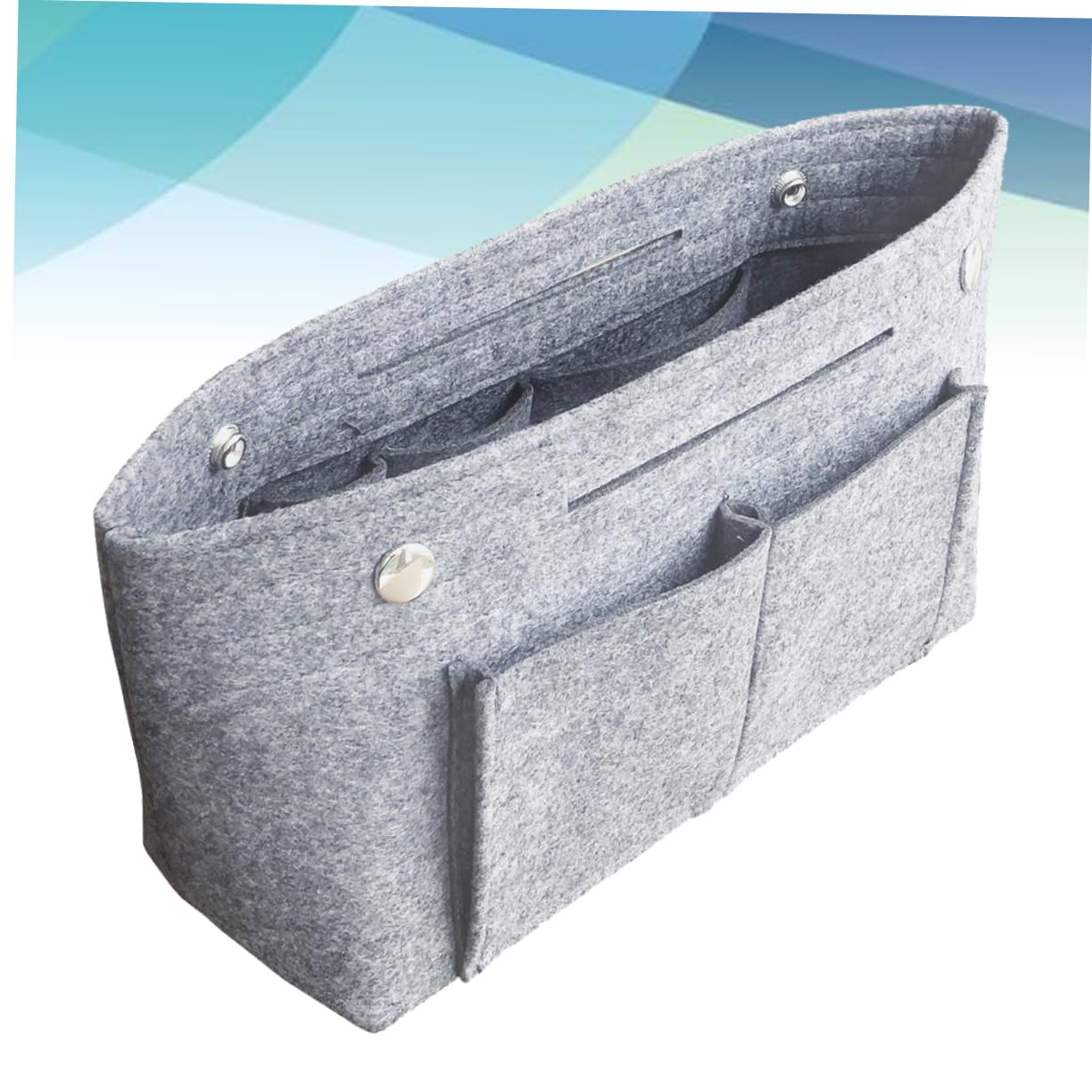 Paquet de Toilette Portable Trousse de Maquillage en Feutre pour Organiser Cosmétiques Grosse Capacité en Tissu Compact pour Voyage d'affaires et Salle de Sport