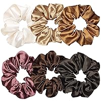 Vista 28 de 6 coleteros de seda satinada – Ligas suaves para el cabello, bandas para el cabello de moda, lazos, pulseras elásticas y soportes para cola