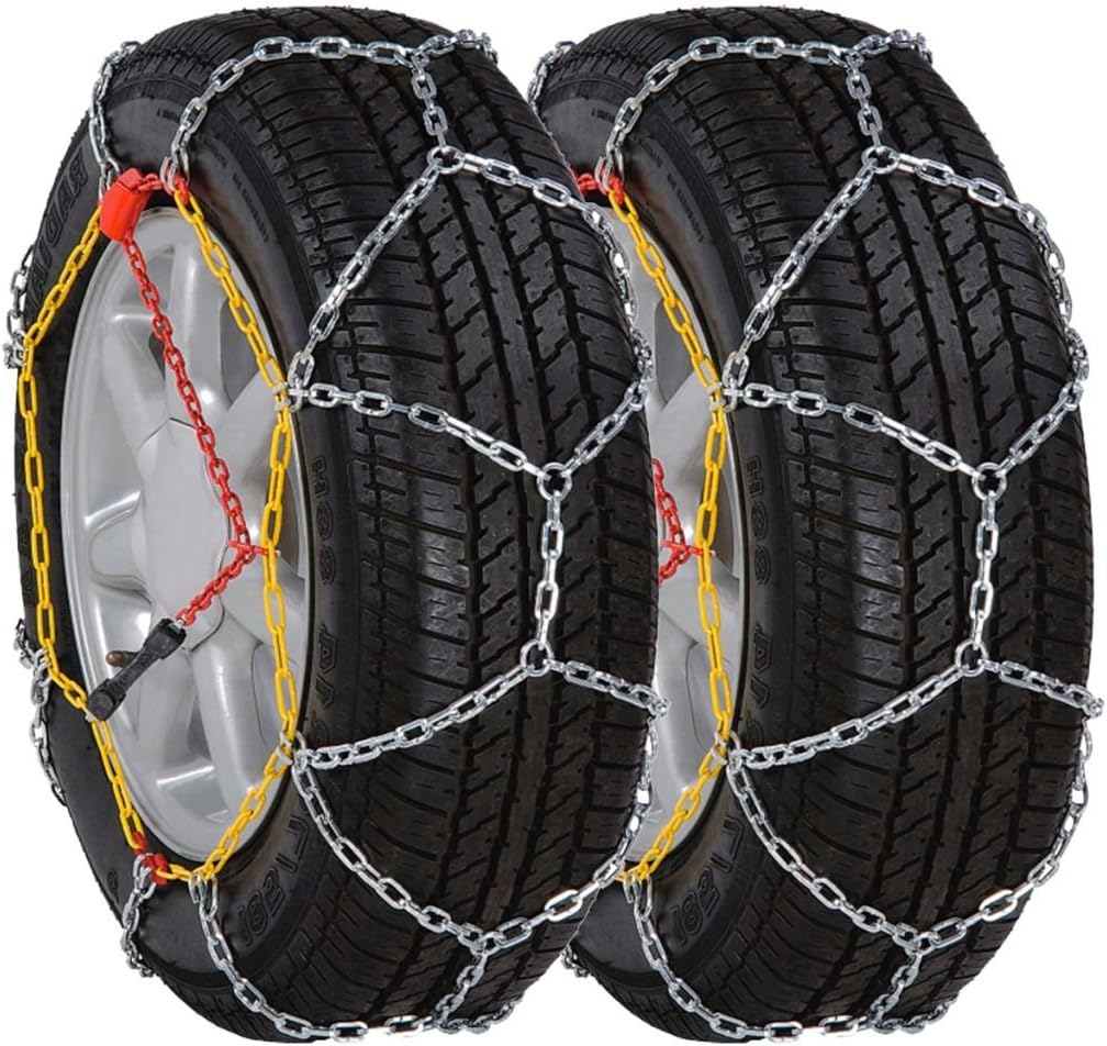 Hobbyesport Set of 2 Snow Chains 12 mm 185/70-13 175/70-14 185/65-14 195/50-15