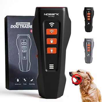 Ultra Anti Barking Device, 2025 New 3X Ultrasonic Dog Trainer, Safe & Humane Pet Gentle Trainer Ultrasonic, Effective 50FT Range for Small Medium Large Dog Indoor & Outdoor Black