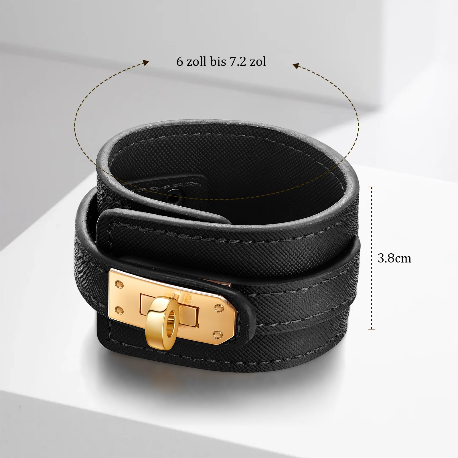 Hochwertiges Armband Leder Damen Mädchen,Speziell entwickelt für Handgelenkumfänge von 15-19 cm (6-7,5 Zoll),Geschenke für frauen