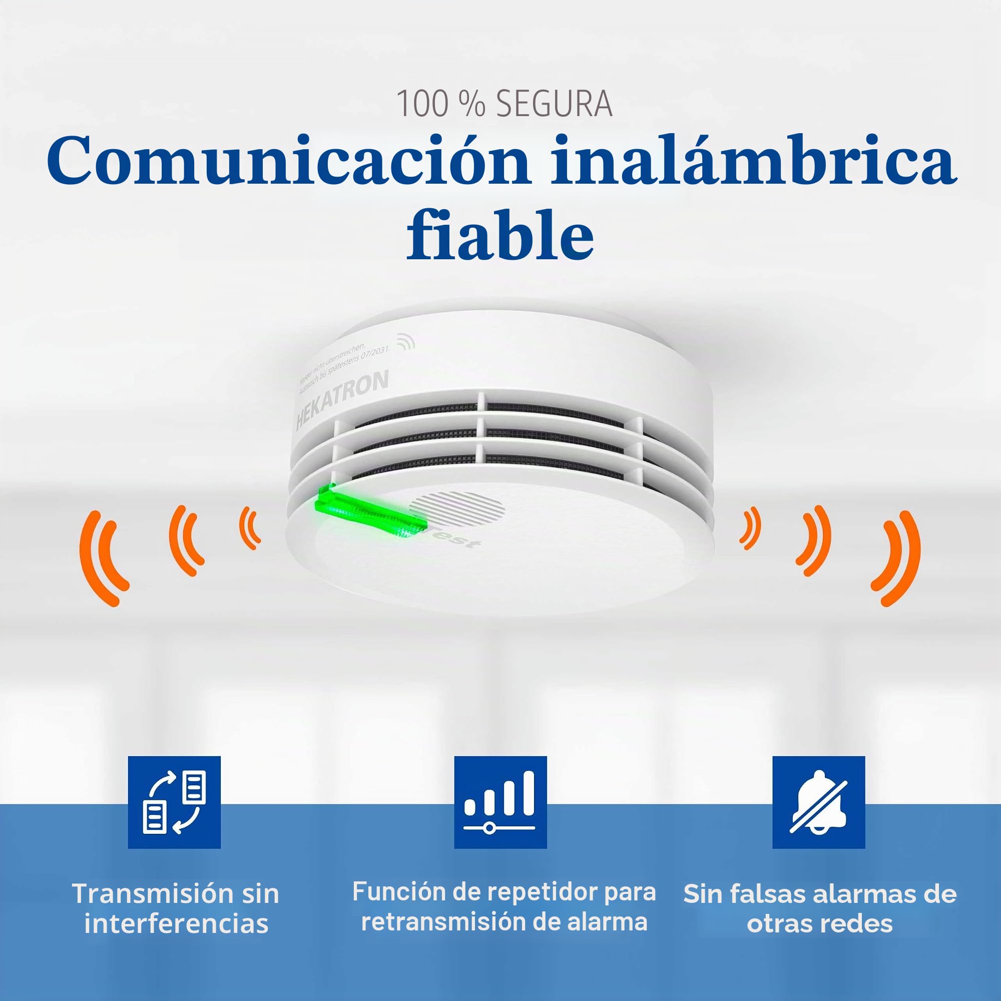Módulo de radio Hekatron Basis X para detectores de humo Genius Plus X Edition 2021 - multilingüe - 1 unidad Para la conexión de hasta 20 detectores de humo