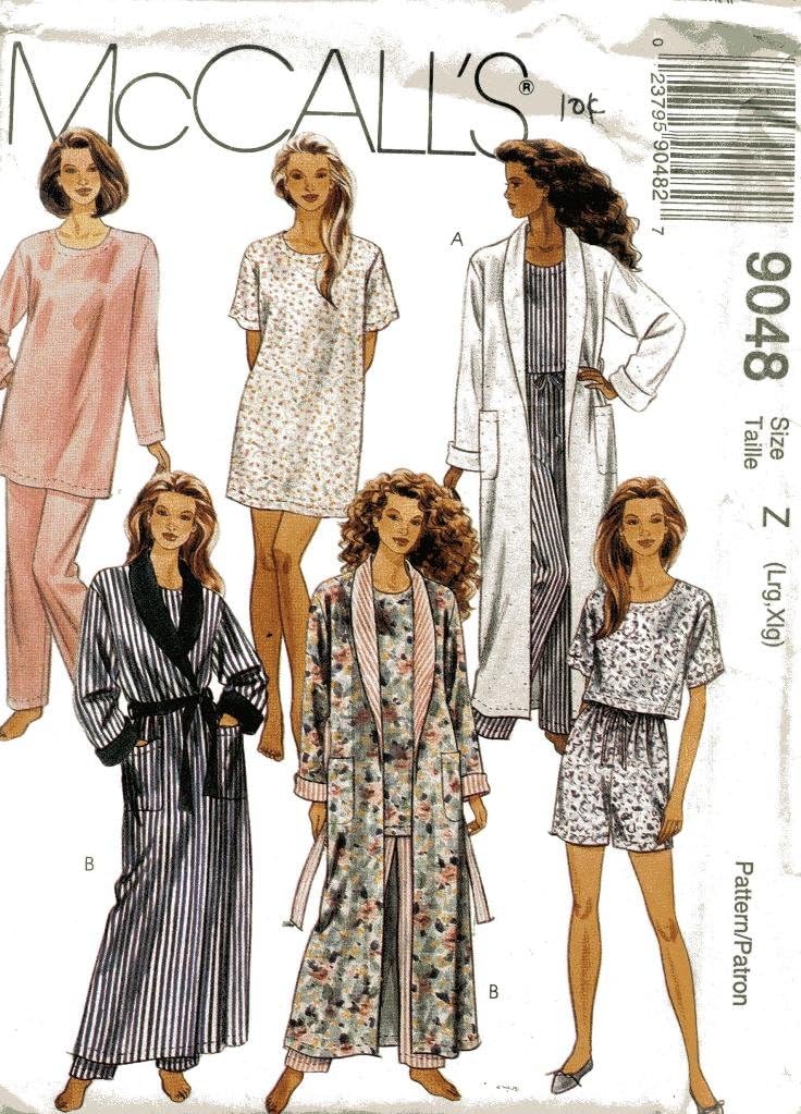 Amazon.com: McCall's Robe, Nightshirt, Pajamas Sewing Pattern # 9048 ...