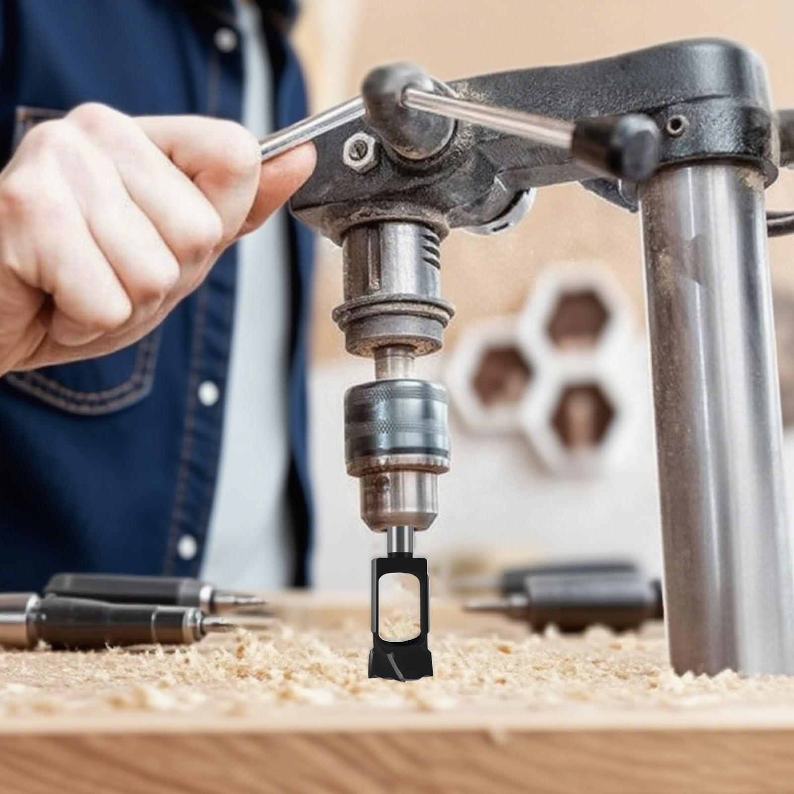 13 frese per legno con gambo da 13 mm, diametro 8 mm, 10 mm, 12 mm, 14 mm, 15 mm, 16 mm, 18 mm, 19 mm, 20 mm, 25 mm, 30 mm, 35 mm, 40 mm, in acciaio al carbonio, per lavorazione del legno