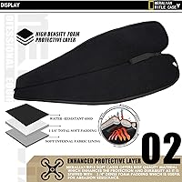 Vista 3 de 44/48/52 Inch Rifle Case,Water-Resistant Shotgun Case with Zipper Pocket for Scoped Rifles. Blk