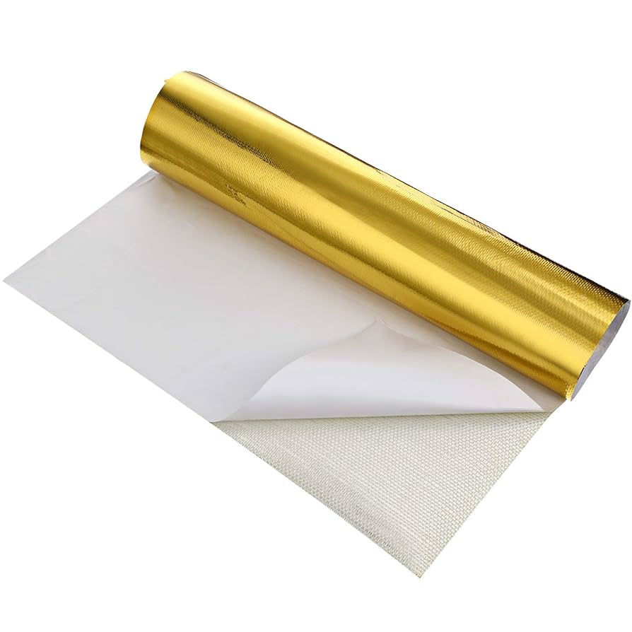 Reflective Blanket FLASLD Aluminized Heat Shield Mat Thermal Barrier Adhesive Backed Heat Thermal Blankets