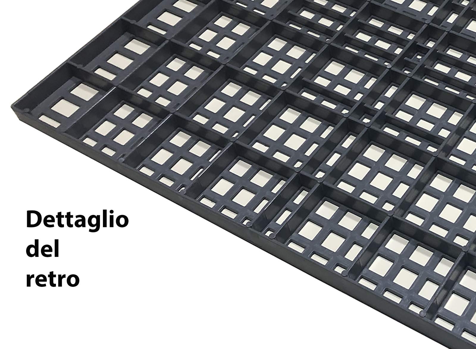 Conigli Fondo Posatoio Monoblocco in PVC per Gabbie Conigliere. Kit da 2 Pezzi. Omaggio Guanti da Lavoro in NBR. Cm 45,6 x 54,3 x H 1,9