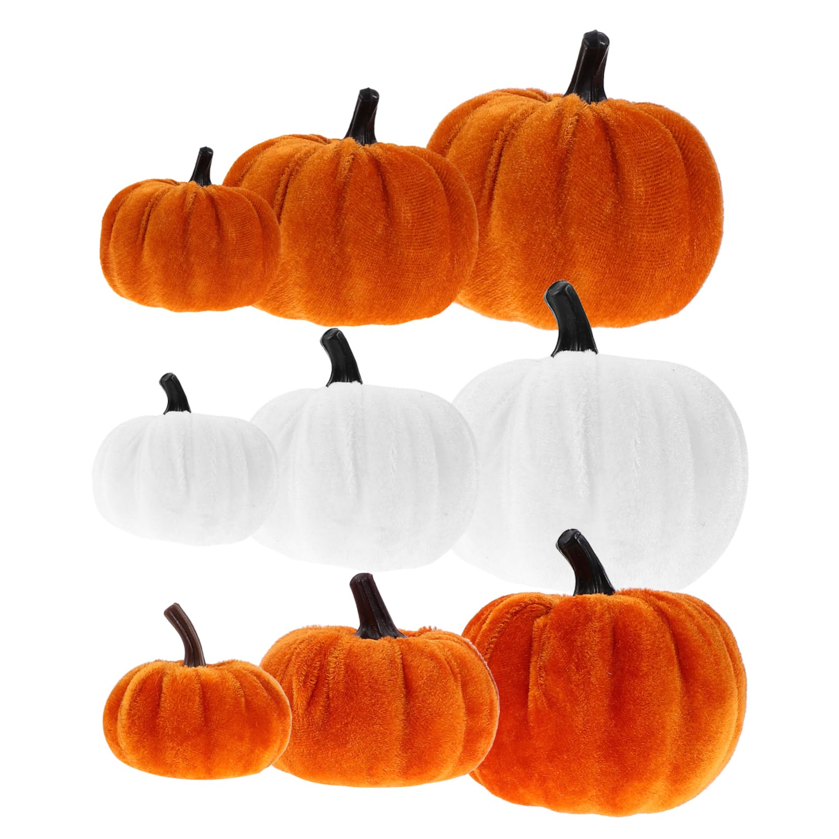 Cabilock 9pcs Foam Pumpkin Decor Pumpkins Model Artificial Pumpkin Ornament Thanksgiving Pumpkin Adorn Pumpkin Photo Props Desktop Pumpkin Artificial Pumpkins Flannel Accessories Wrapped