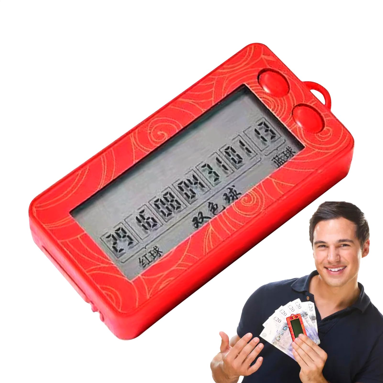 Lotterieautomaten, kleine elektrische Zahlenauswahlmaschine, tragbare Zahlenauswahl – Neuheit Lotterie, zufällige Maschine, Glückszahlenauswahl für Erwachsene, 5,5 x 3,5 x 1 cm