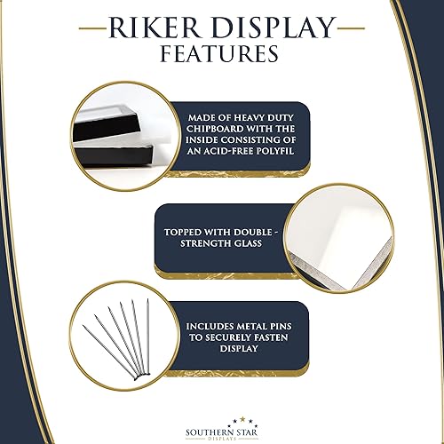 Miniatura 3 de Paquete de 5 vitrinas Riker de 16 x 12 x 2 para coleccionables, puntas de flecha y ferias comerciales