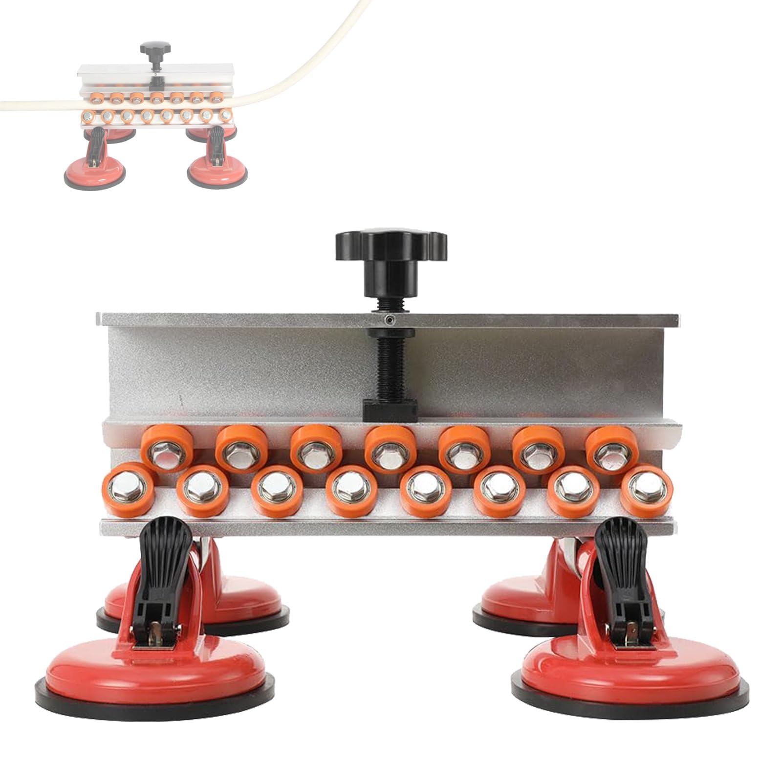 XCSCUK Pipe Straightener,Aluminum Plastic Tube Straightening Tool,with Adjusting Screw and Suction Cup, for 16-32mm Hollow Tubes/PVC Pipes