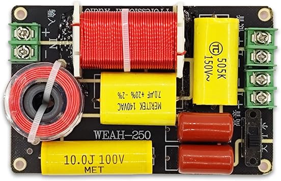 2 Way Speaker Frequency Divider Module Treble Bass Hi-Fi Filter Distributor Board for Speaker Subwoofer Low Pass Filter