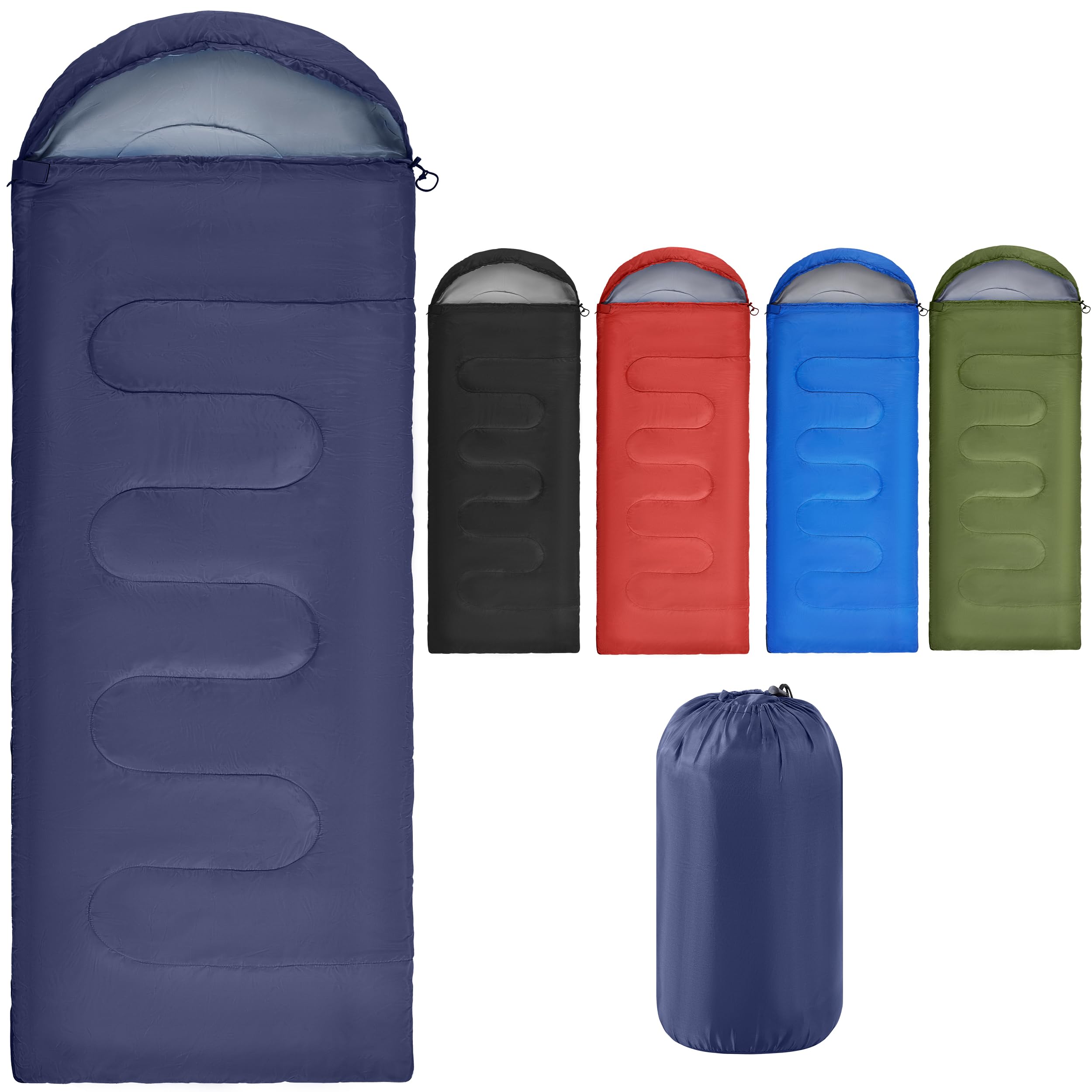 Yaheetech Sleeping Bags for Adults, 3 Season Lightweight Envelope Compact Ultralight Backpacking with Portable Carry Bag for Summer, Camping, Hiking & Travel, Indoor & Outdoor Use