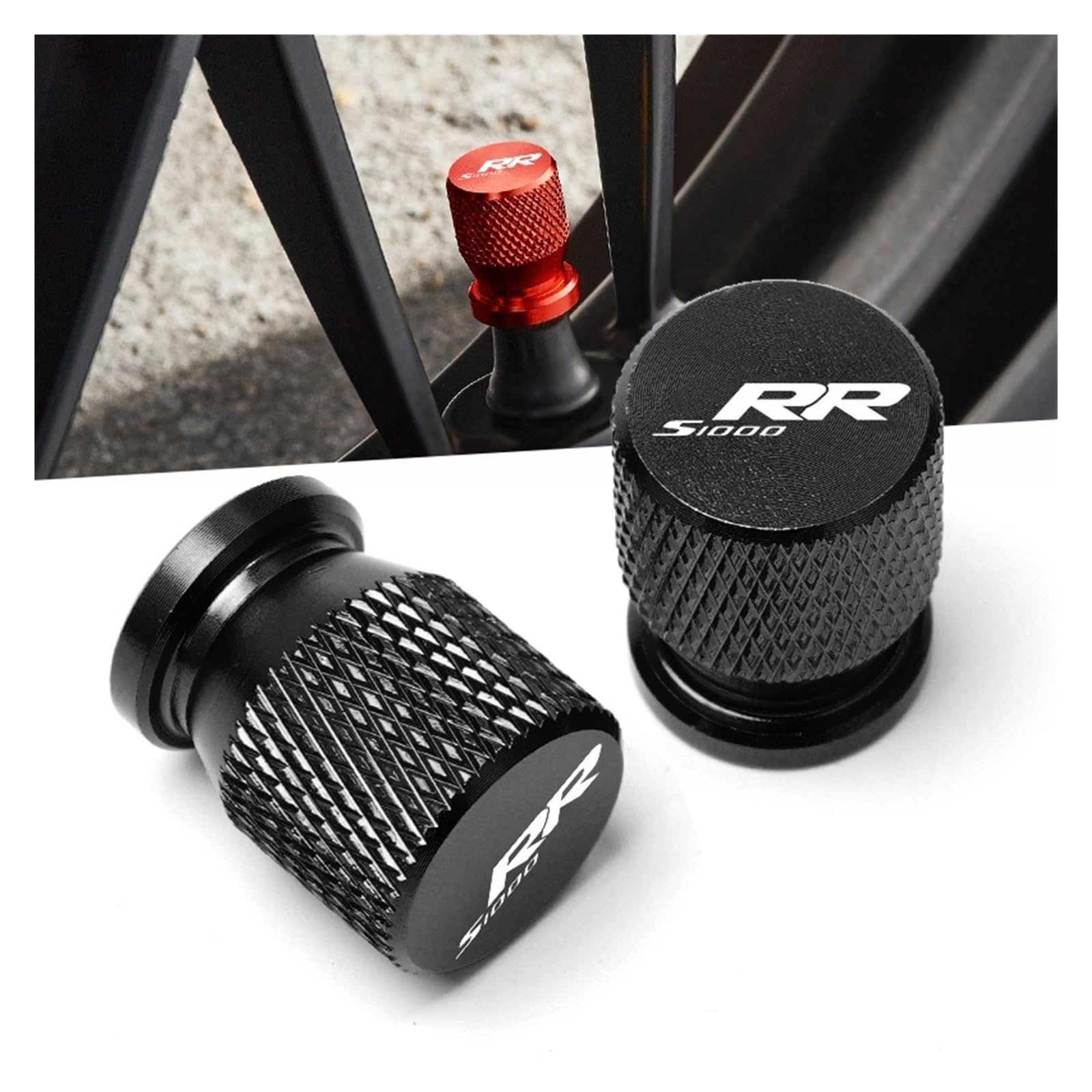 UIFCOG Capuchons De Valve Moto Rouge Pour BMW F900XR - Bouchons Pneu Alliage Aluminium Anodisé