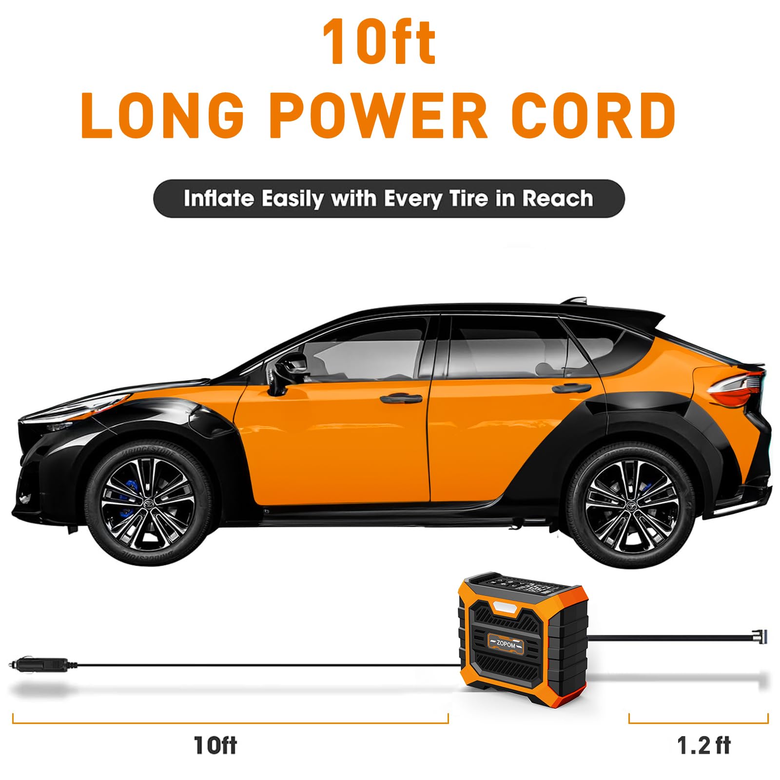 Compressore D'aria Portatile Pompa Gonfiaggio Pneumatici Pompa Auto 12 V DC Auto Bici Moto Cordless Mini Digital Gauge Accessori