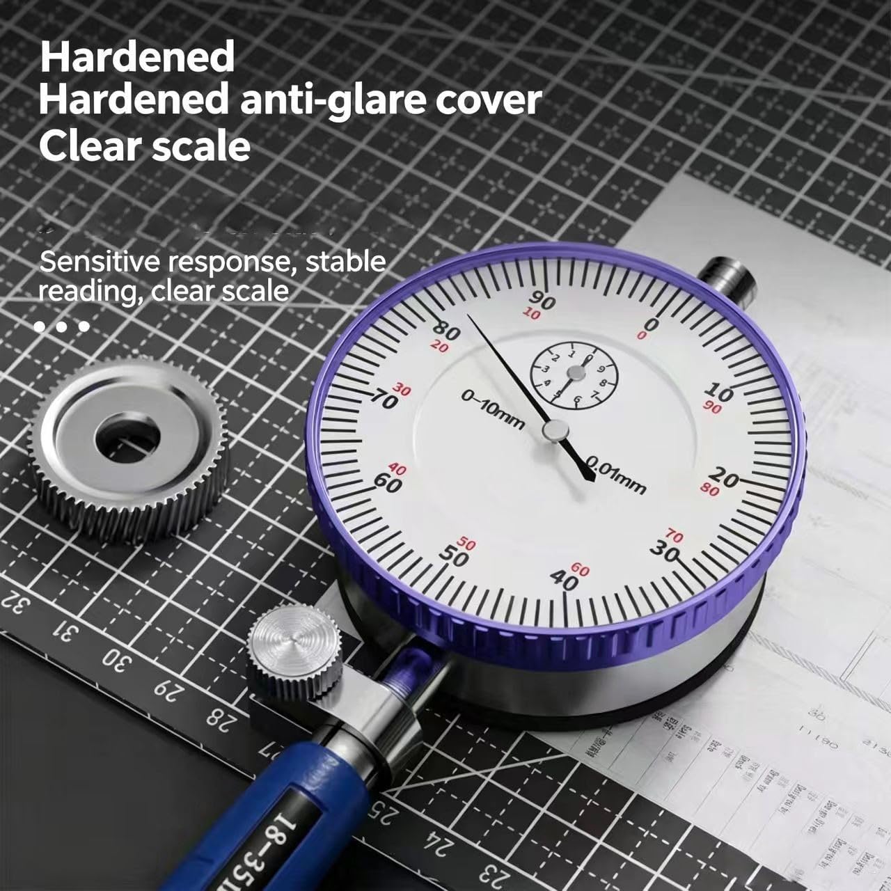 Para calibre de orificio de dial de 10-450 mm, instrumento de medición de cilindro de motor, precisión de 0,01 mm, probador de diámetro interior para mantenimiento de vehículos de motor (35-50 mm)