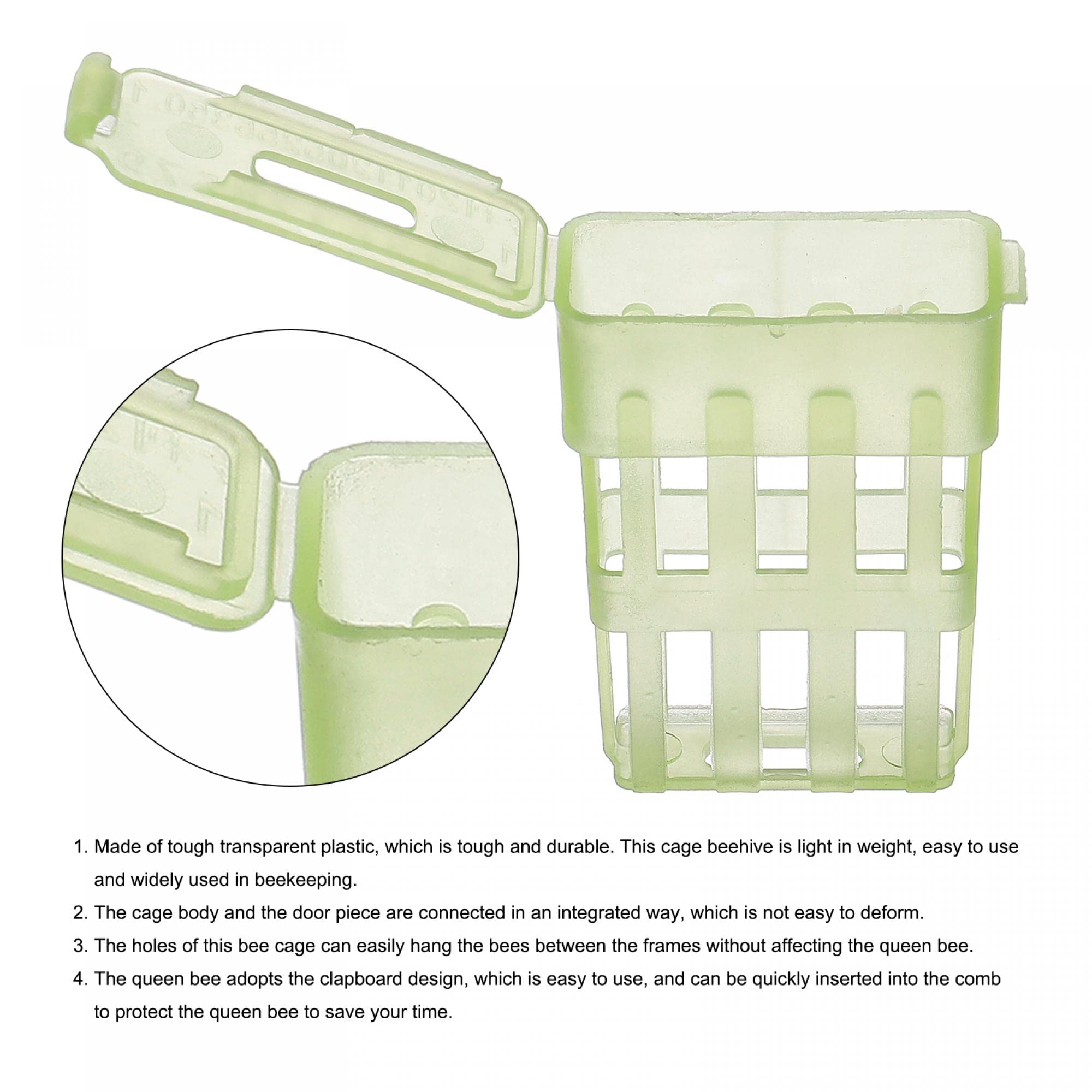 uxcell Queen Bee Cage, Plastic Bee Protection Cages Queen House