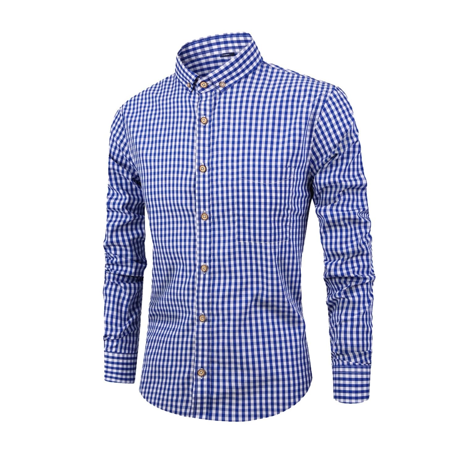 Shirts for Men Transitional Weather Slim Fit Blouses Long Sleeve Button Down Tees Business Casual Dress Shirts