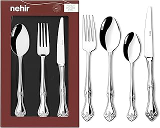 16-Piece Stainless Steel Cutlery Set for 4 People - 18/10 Stainless Steel Stands Elegant Set for Everyday Use and Special Occasions, Rust Resistant, Durable and Comfortable