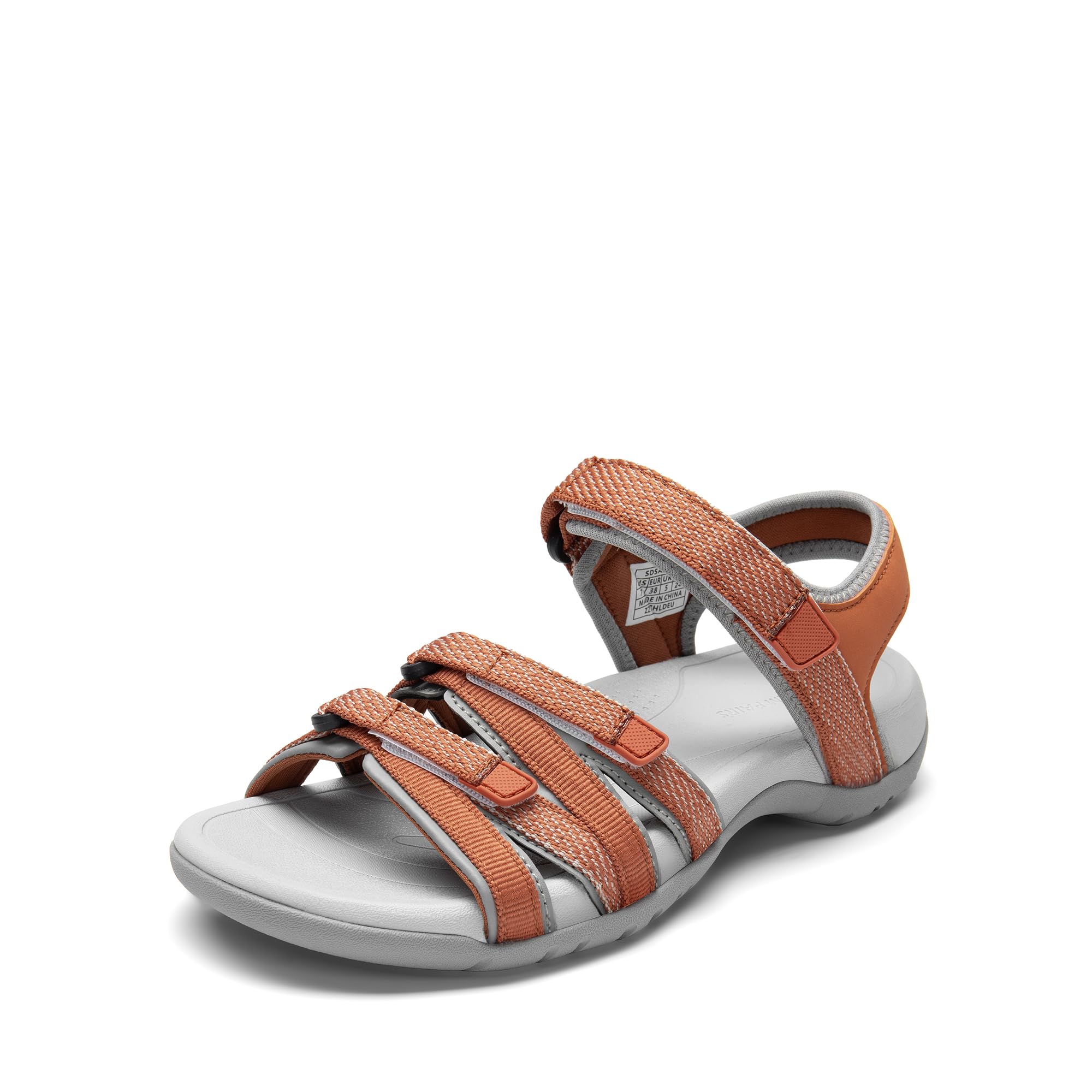 DREAM PAIRSWomens Comfortable Hiking Walking Sandal with Adjustable Hook  and Loop Strap, Sports, Travel,Summer Beach Outdoor Light Weight Water Shoes