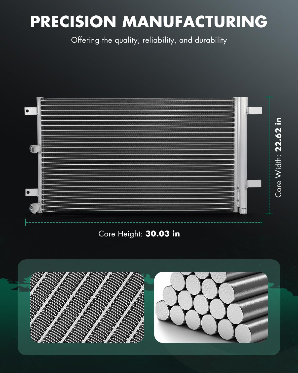 SCITOO 4689 Condenser Air Conditioning A/C Condenser Compatible for 2018-2020 for Ford for Expedition 3.5L 2015-2020 for Ford for F-150 2.7L 2018-2020 for Ford for F-150 3.0L