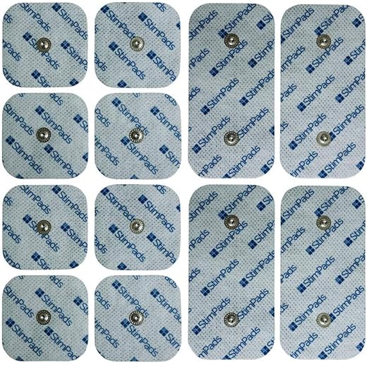 StimPads Electrodos para Compex*, promopack con 4 electrodos 50x100mm “Snap Dual” y 8 electrodos 50x50mm. ¡Funcionan a la perfección con Compex*! ¡Ahorra un 60% en comparación con los Originales!