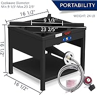 Vista 2 de ARC - Olla de acero inoxidable de 84 cuartos con freidora de propano de 200,000 BTU, olla para hervir mariscos, olla para hervir cangrejo, olla