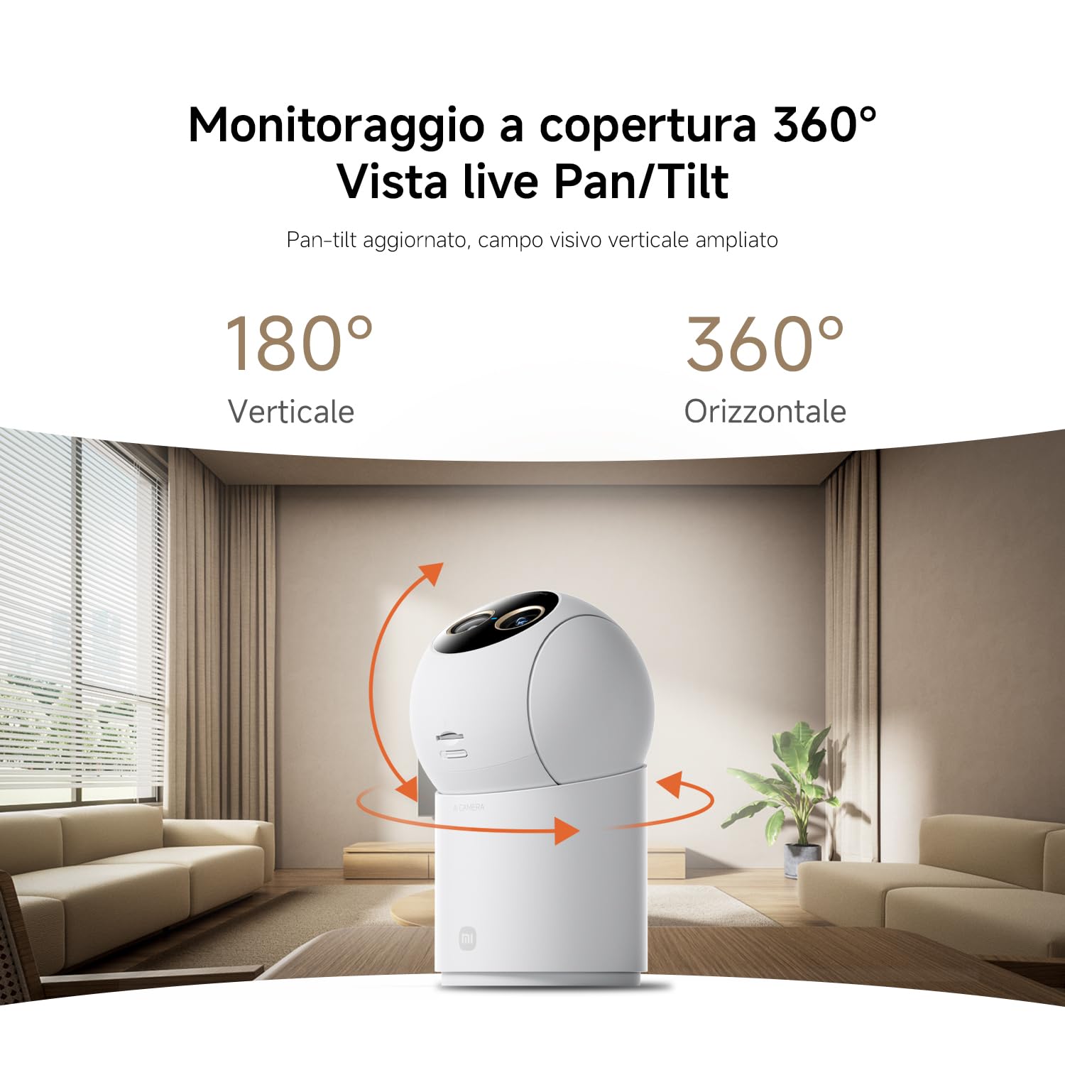 XIAOMI C701 Pro Telecamera di Sicurezza da Interni 4K+3K a Doppia Lente