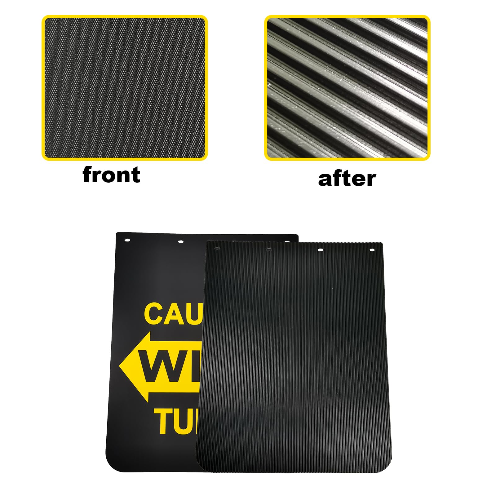 ZIQUN 24"x24" Semi Truck Mud Flaps, Black Polymer Heavy Duty Mud Flaps For Semi Truck Trailer (2 PCS - View #9