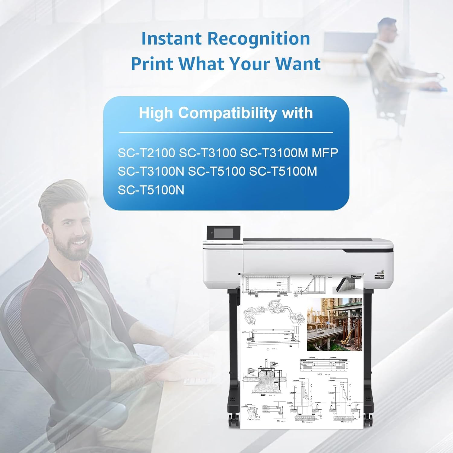 Wiederaufbereitet T40D2 Cyan Tintenpatrone Ersatz für EPS C13T40D240 T40D T40 Tinte für EPS SC-T2100 SC-T3100 SC-T3100M MFP SC-T3100N SC-T5100 SC-T5100M SC-T5100N (1 Cyan)