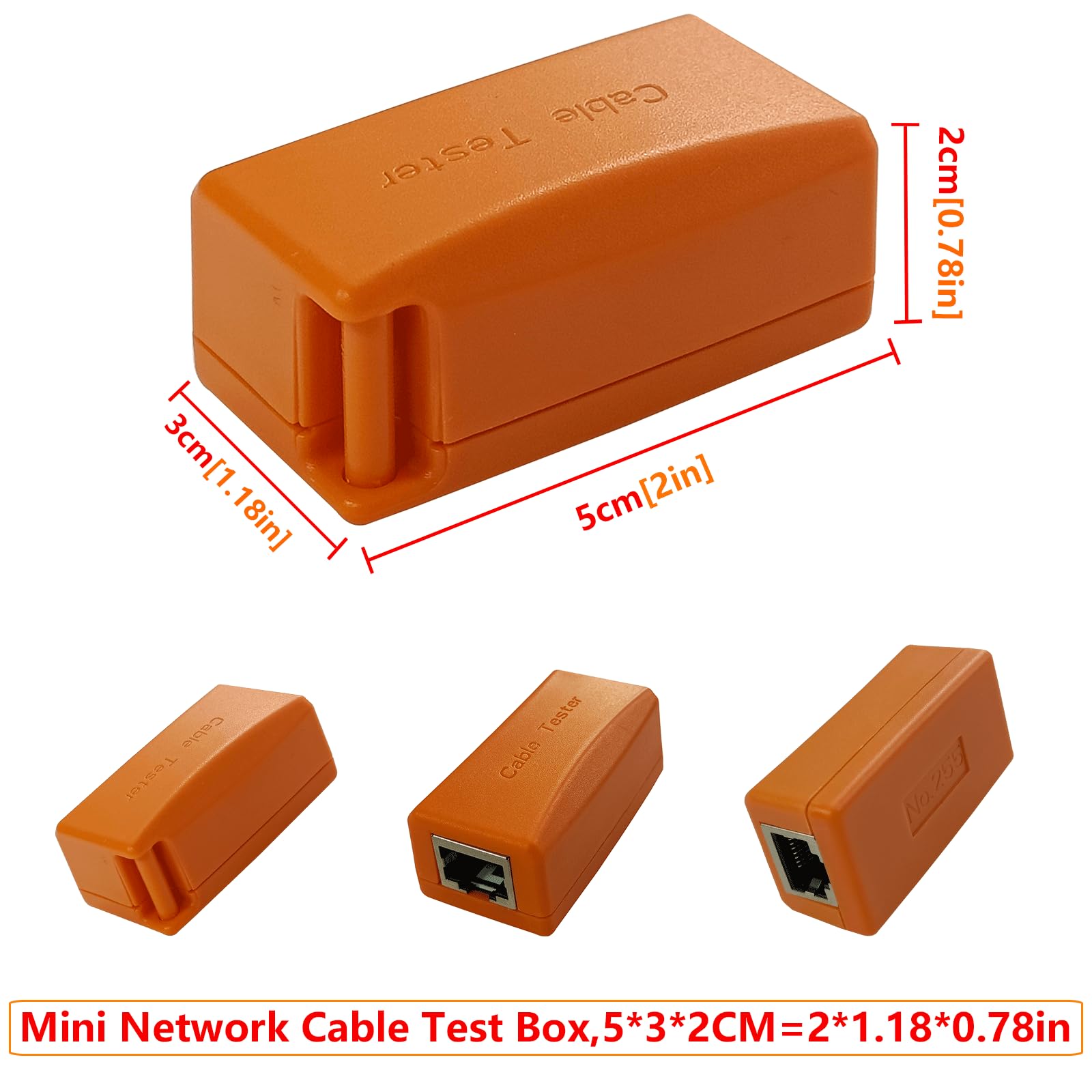 Netzwerkkabeltester-Box, Host-/Testbox-Fehlerortung, Kurzschlusstest, funktionierende Remote-Kits Nr. 1 bis 8 für RJ45, Cat5, Cat6, 5E, 6E für CCTV-Kameratester