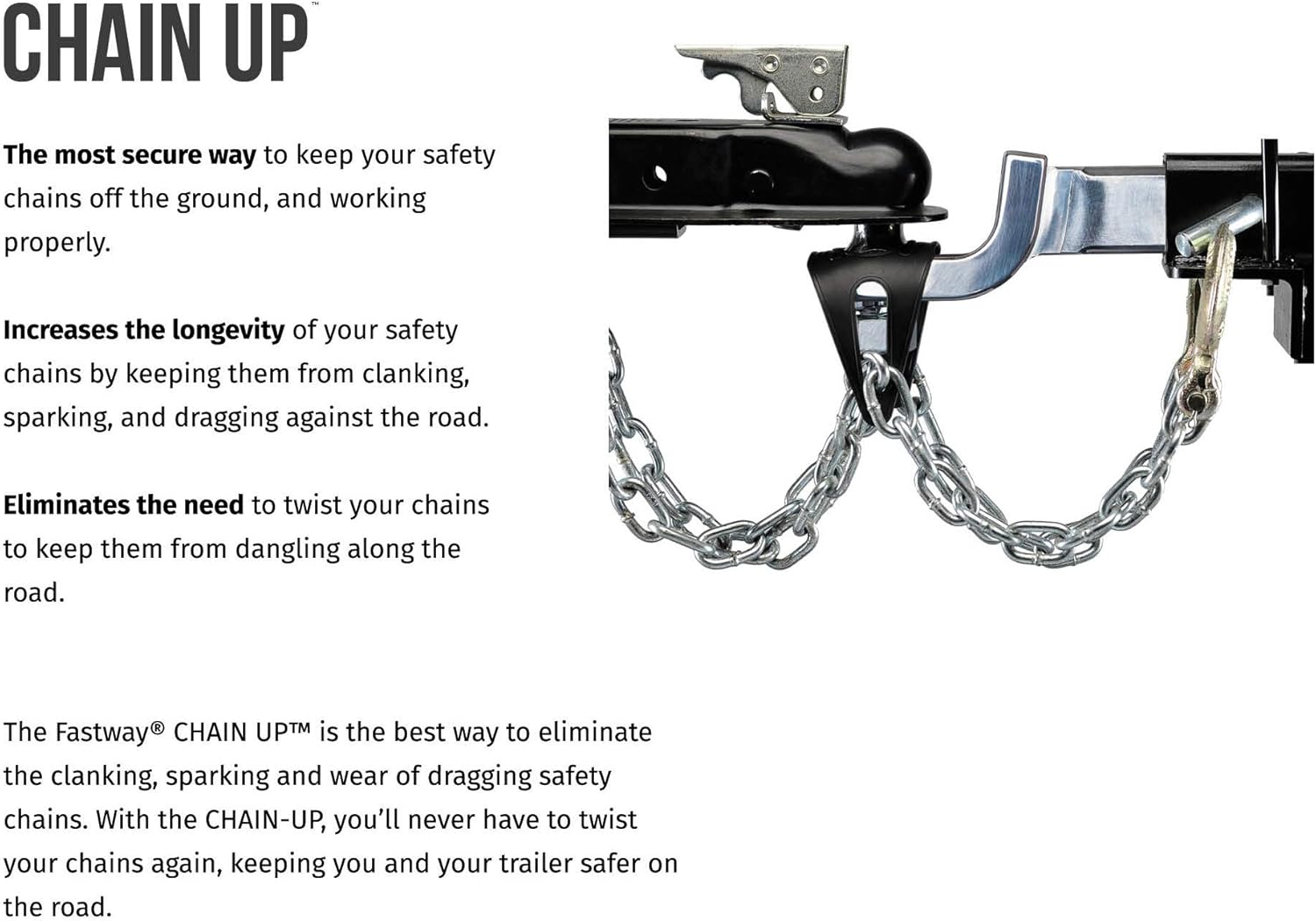 Fastway Chain UP Safety Chain Holder for Ball Mount 82-00-3065