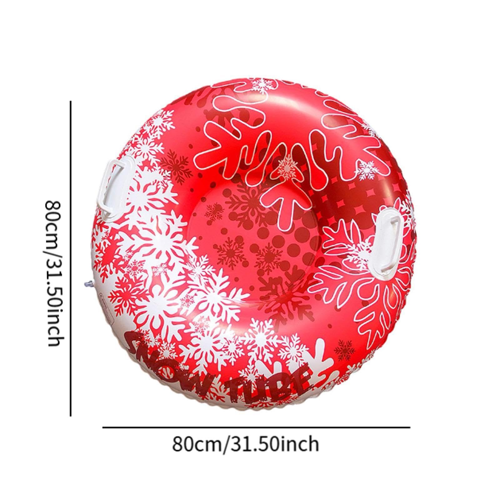 Tubo Gonfiabile da Neve per Slittino Maniglie Resistenti Seduta Profonda PVC Antifreddo Leggero Adatto per Giochi sulla Neve Regalo Compleanno