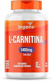 L-Carnitina, 1400mg por dose, 120 Cápsulas, Zero Carboidratos, Bigens (Unidade)