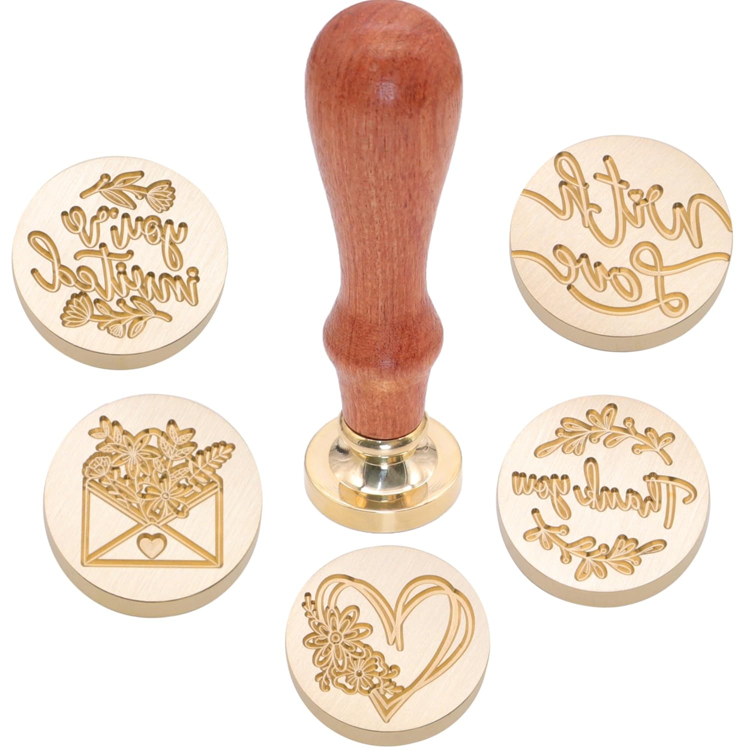 SWANGSA Caja de Regalo con Sello de Cera Vintage, Cabezales de