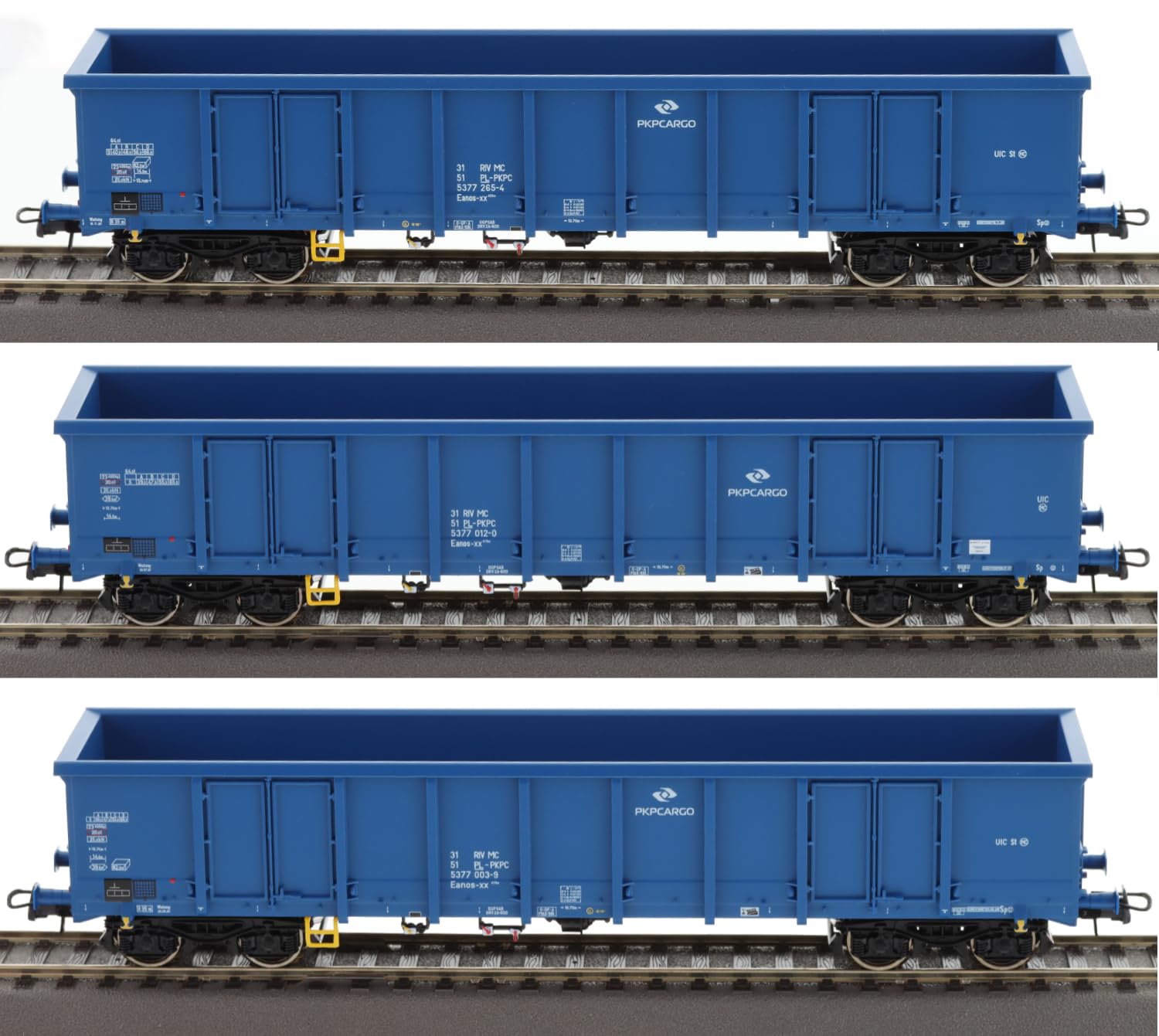 6600100 H0 3er Set offene Güterwagen Eaons, PKP-Cargo, Ep.VI