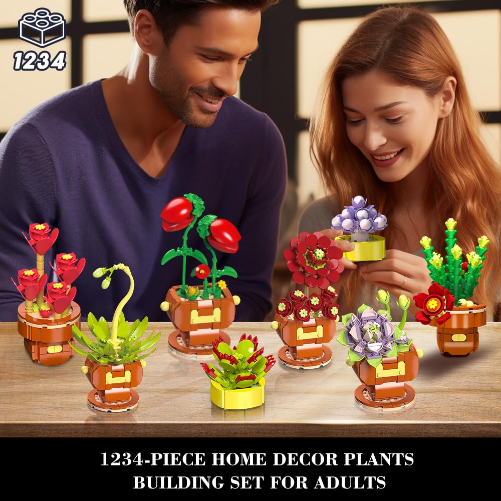 Confezione Da 24 Piante Grasse In Miniatura Da Costruire, Mattoncini Da 3,6 Mm, Kit Fai Date Per Bambini 6-12 Anni, Idee Regalo Festa E Pasqua - 4