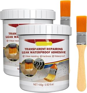 Clear Waterproof Seal Liquid, Waterproof Insulation Sealant, Super Strong Bonding Sealant, Invisible Waterproof Anti-Leakage Agent with Brush, Repair Leaks Anywhere in Seconds (2 Pcs)