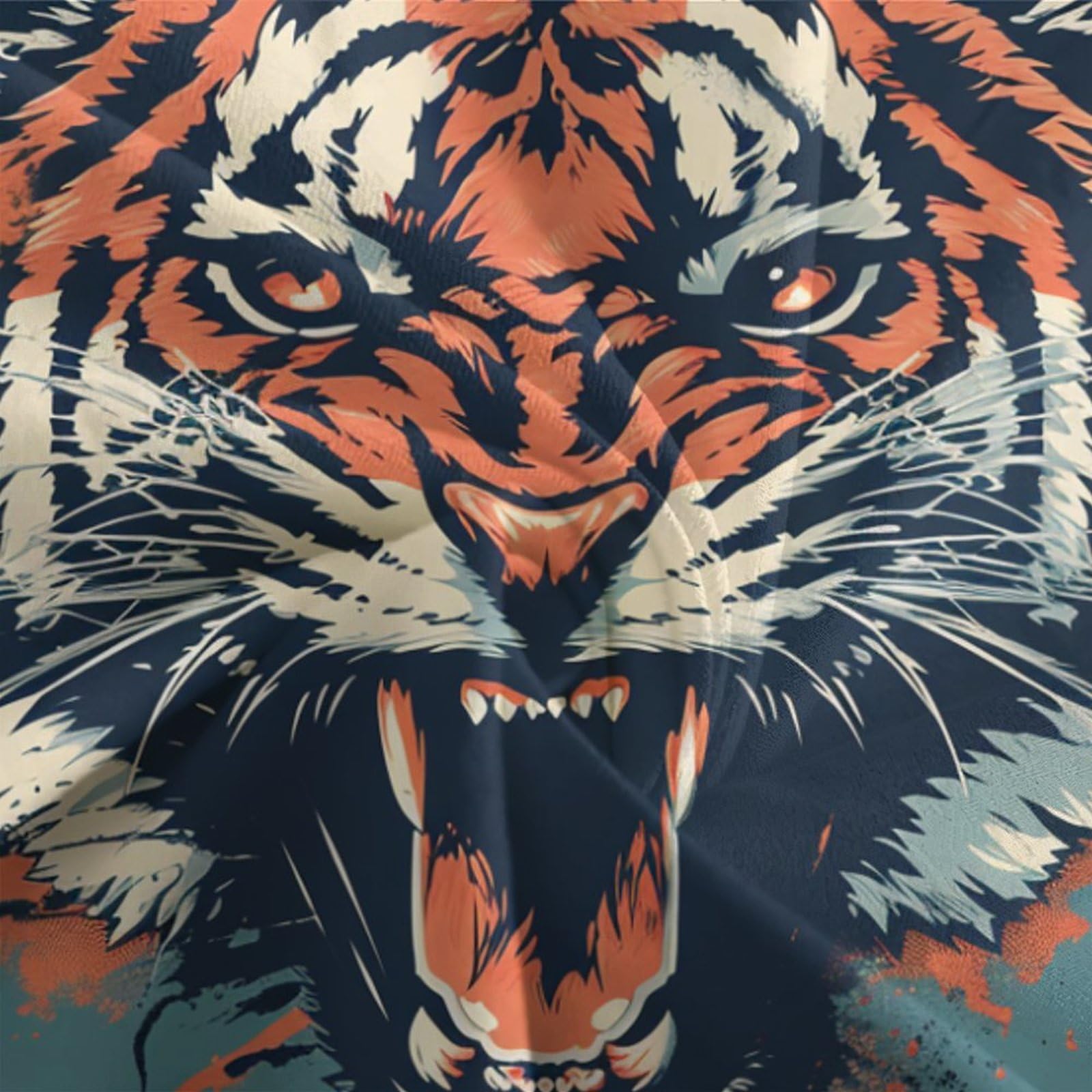 Stampato in 3D tigre Copertina Stampata Microfibra Disegnata Biancheria Da Letto Stile Morbido Set 3 Pezzi,Double（200x200cm）, Per Adolescenti E Adulti