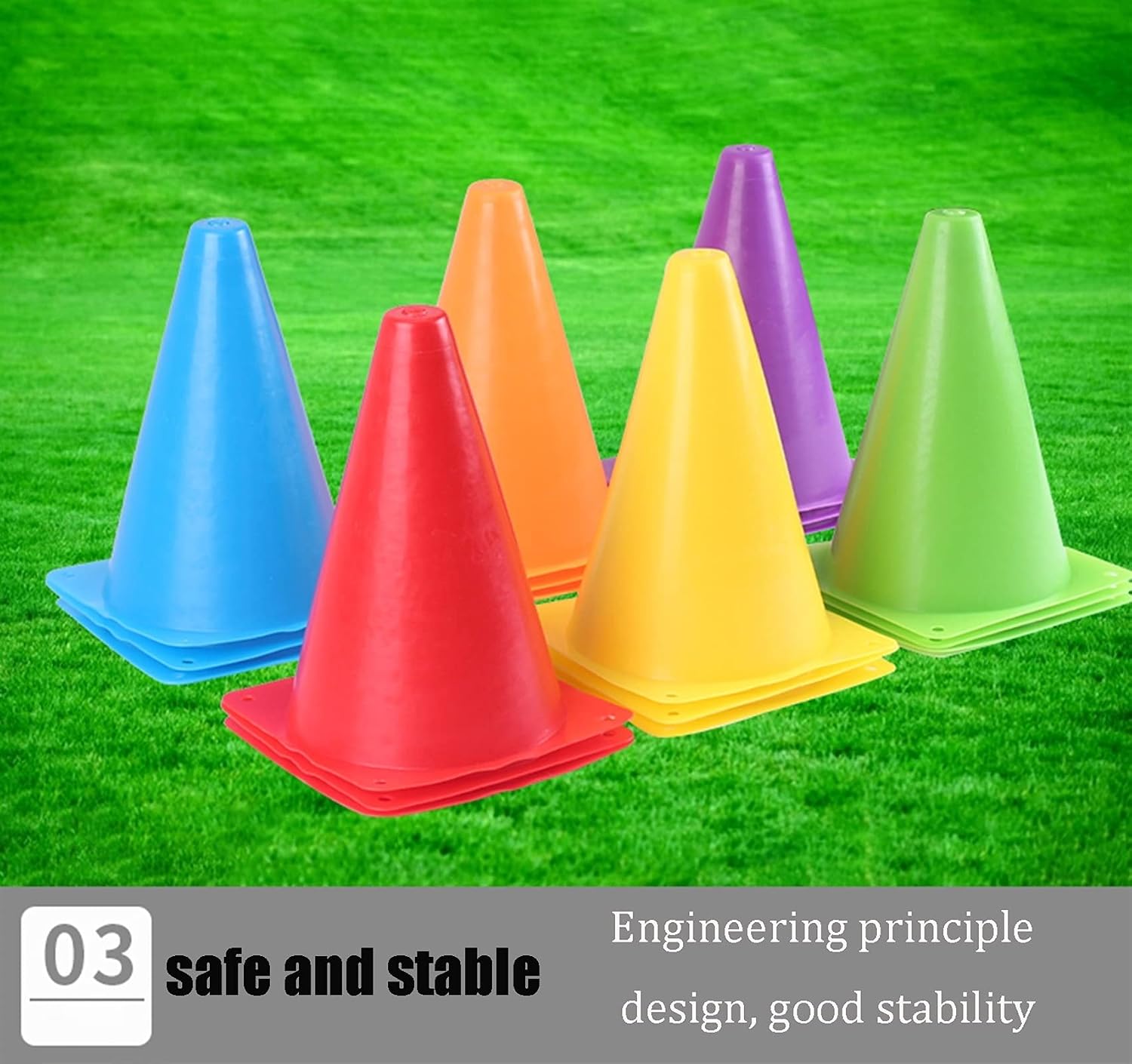 Agility Training Cone Football Training Plastic Cones, 18cm/7" Indoor and Outdoor Marking Barrels, Used for Outdoor Activities, Festivals, and Traffic Safety Practices