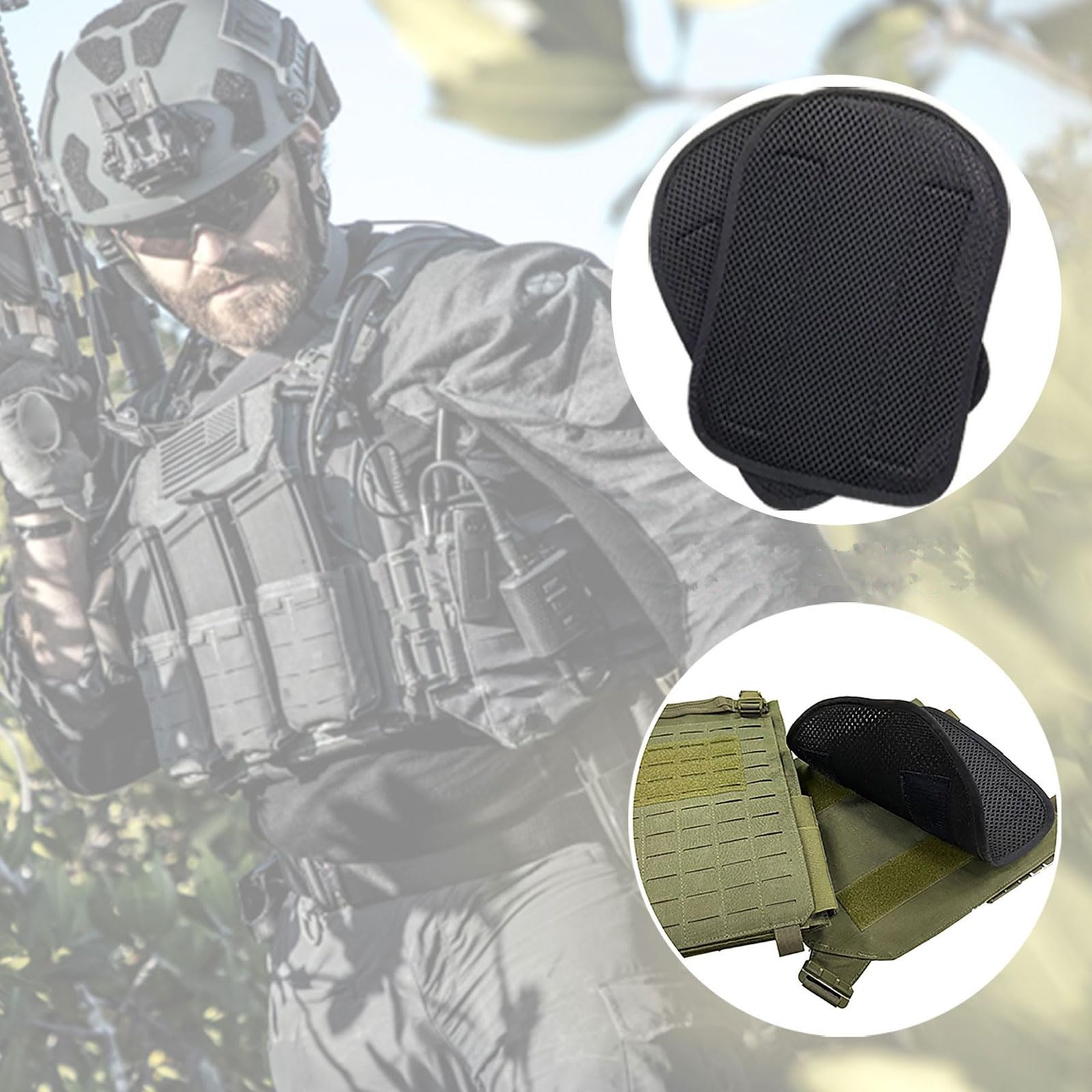 Bestvisse Westen-Futter 2er Set - Stoßfestes Brustkissen 33x26 Cm