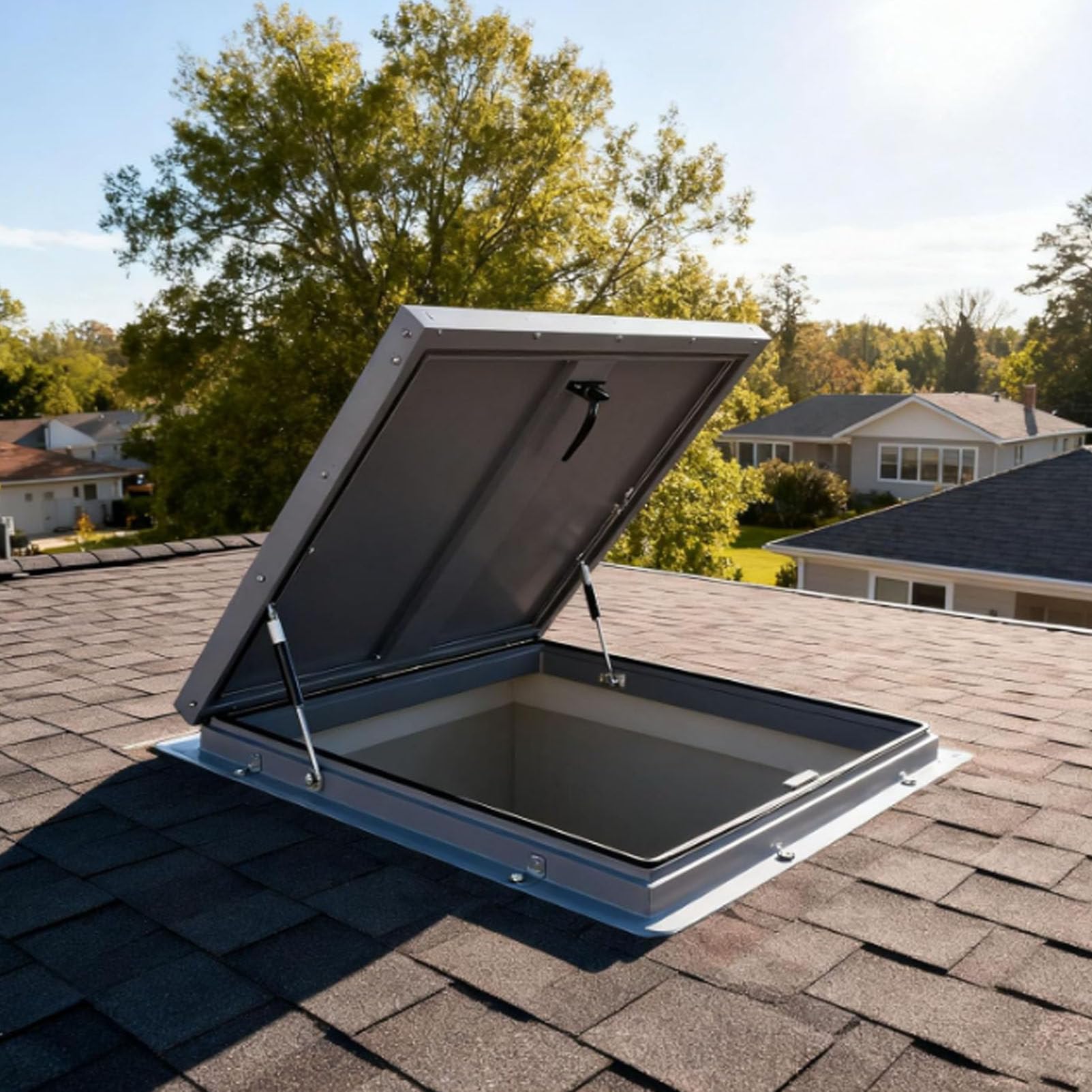Panel de ventilación de tragaluz impermeable 70 x 70 cm para ventanas de tragaluz para techo