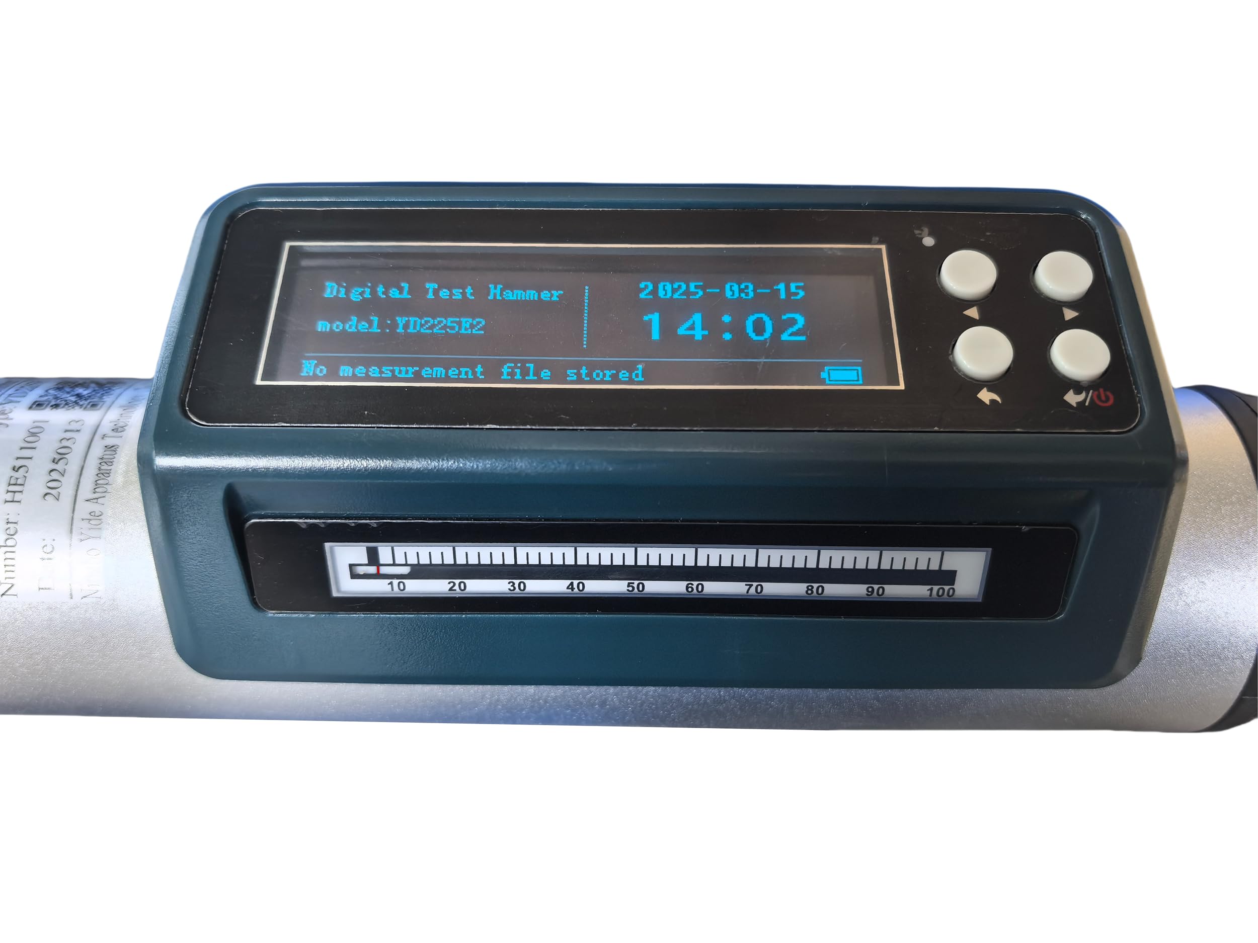 CNYST Digital Concrete Rebound Hammer – Schmidt Hammer Tester, 10-60MPa Range, 785 N/m Spring Stiffness, 999 Memory, OLED Display, Lithium Battery