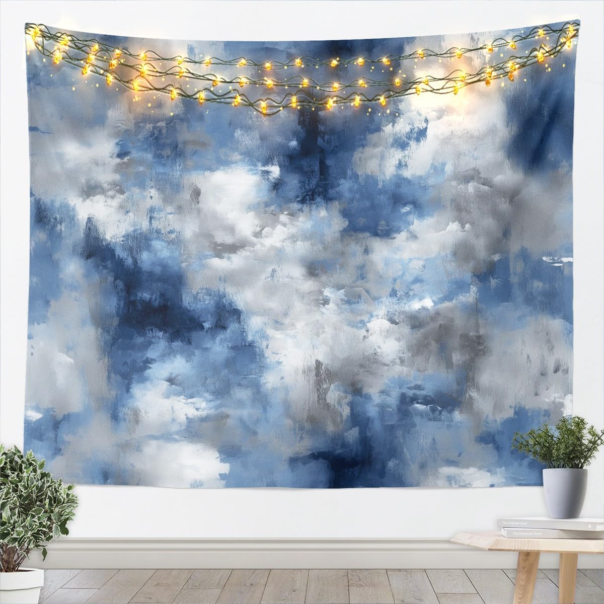 jejeloiu Abstract Art Tapestry Modern Art Wall Art Luxury Wall Hanging Blanket for Living Room Bedroom Home Decor Medium 59"x59"