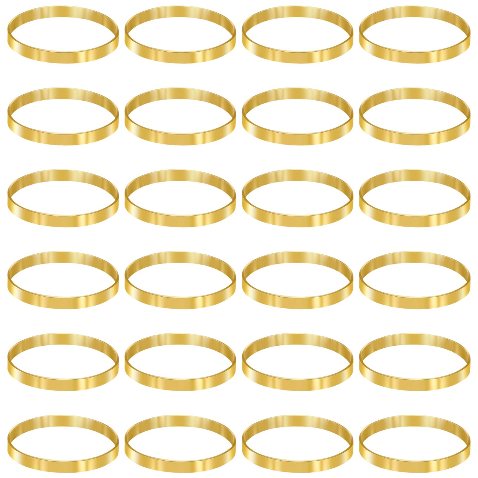 Of 24 Circular Metallic Napkin Clip Sturdy Iron Materials Perfect for Banquets and Dinner Party Decors Gold Circular Napkin Clip
